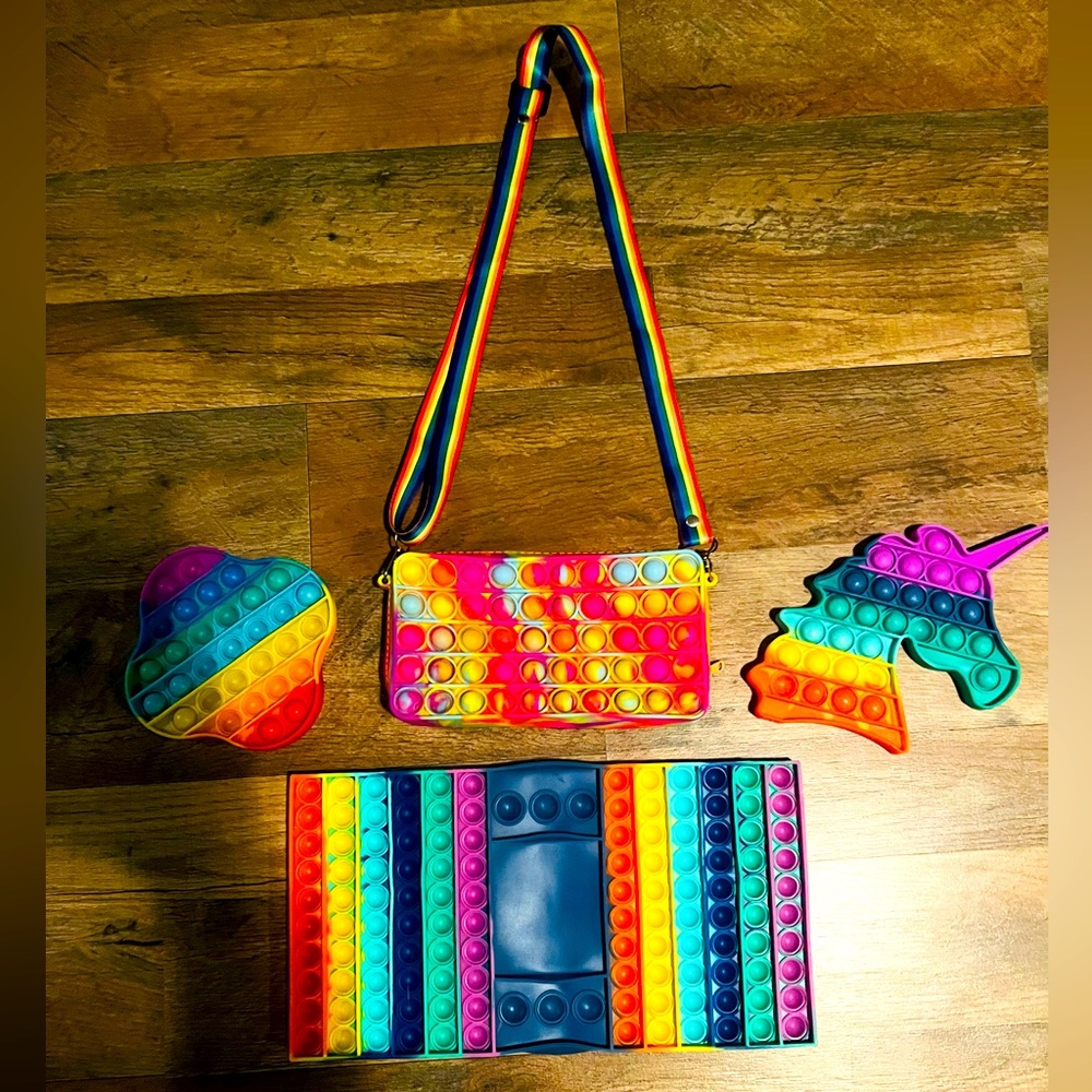 Pop It Fidget Rainbow Color Bundle
